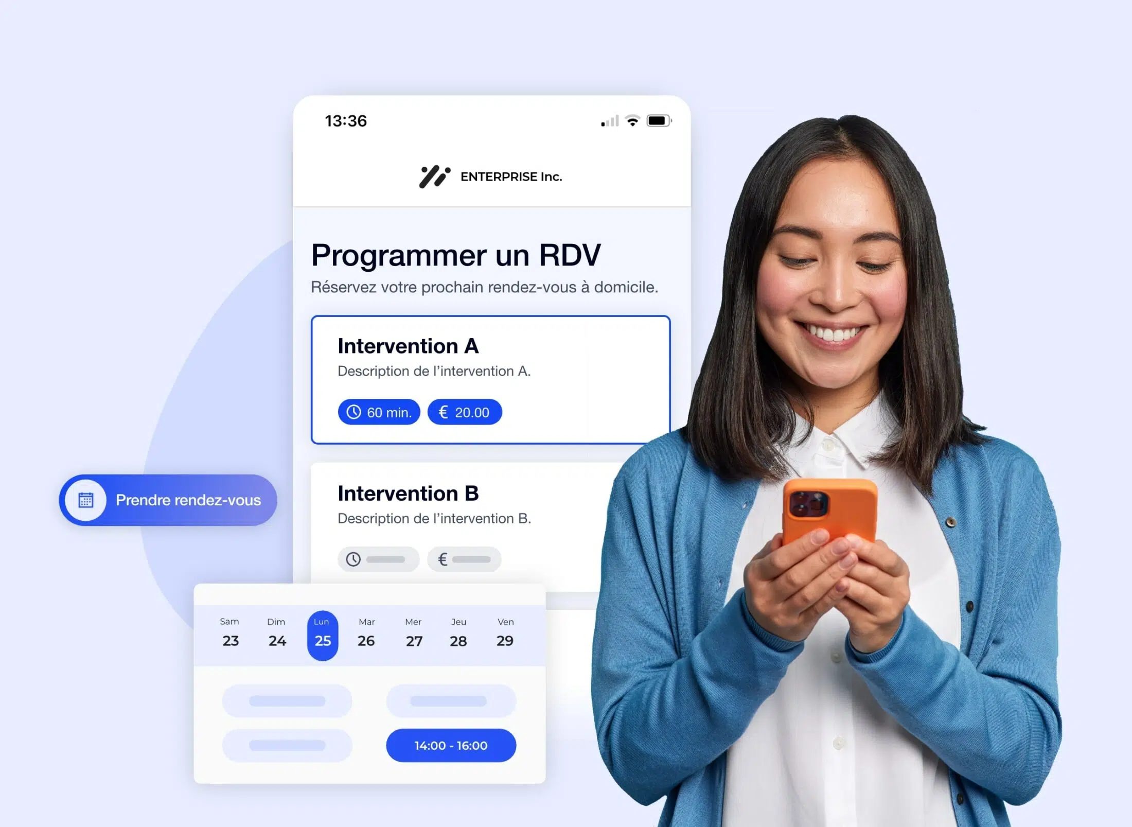 La plateforme AntsRoute permet à vos clients de prendre rendez-vous en ligne 24 h/24 et 7 j/7.