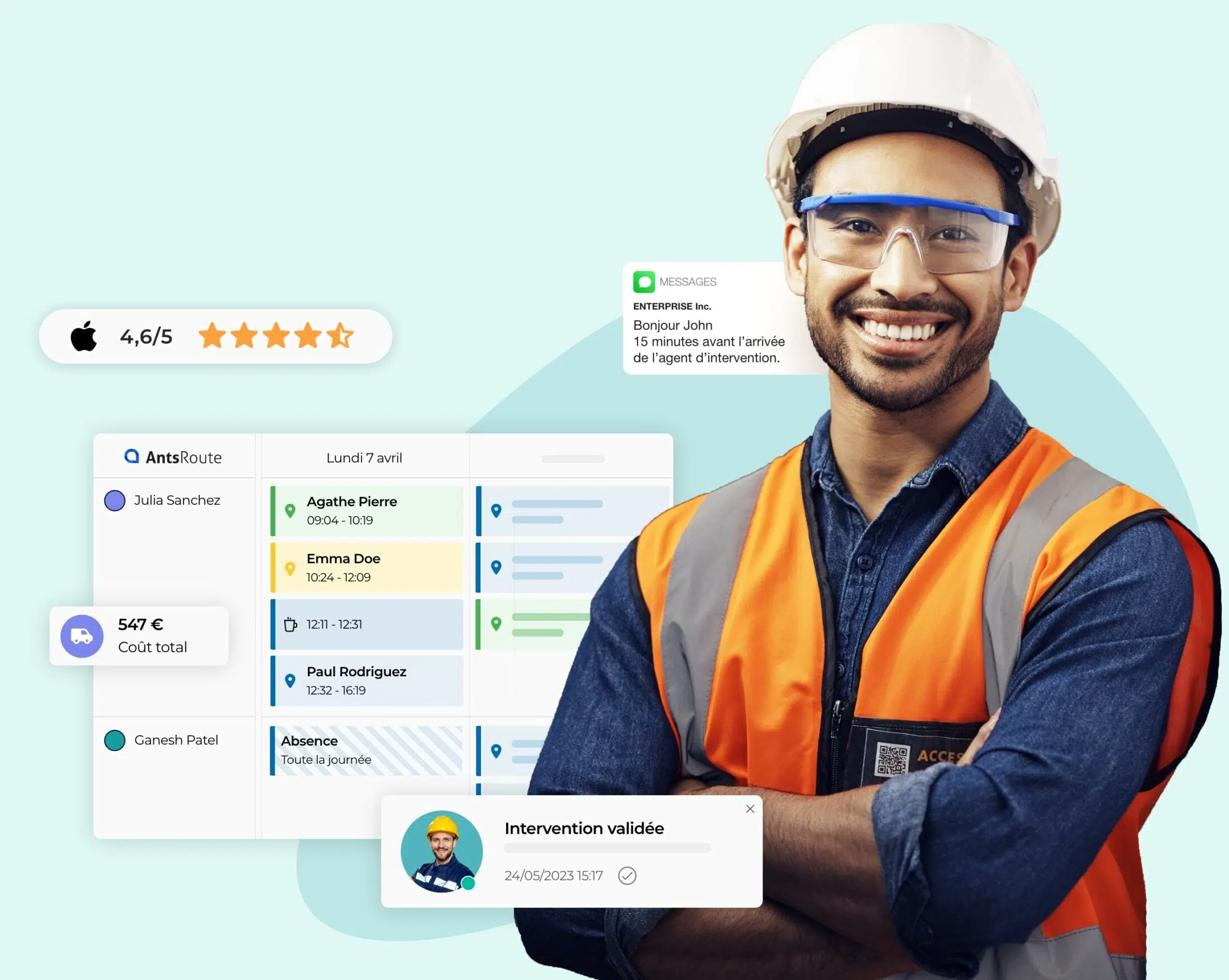 La plateforme AntsRoute simplifie la planification des tournées pour les techniciens itinérants.