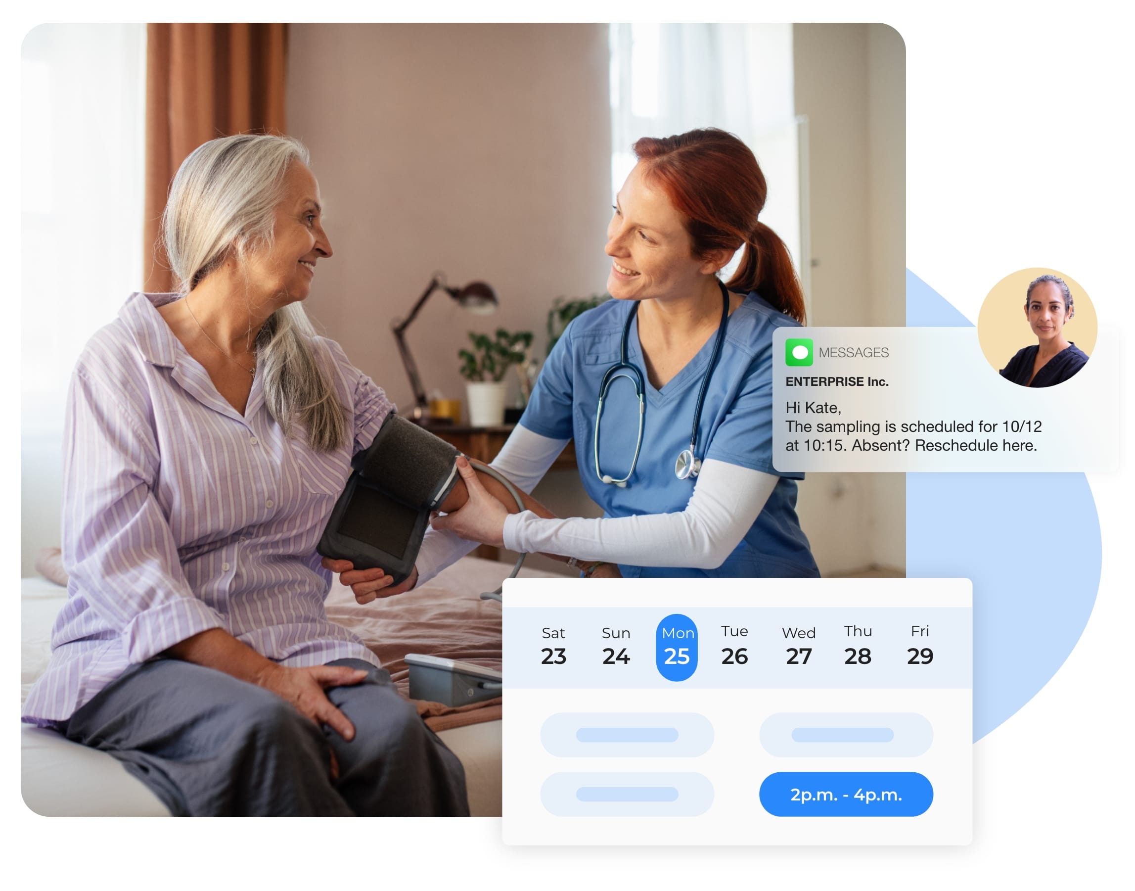 The platform offers quality home healthcare service to patient.