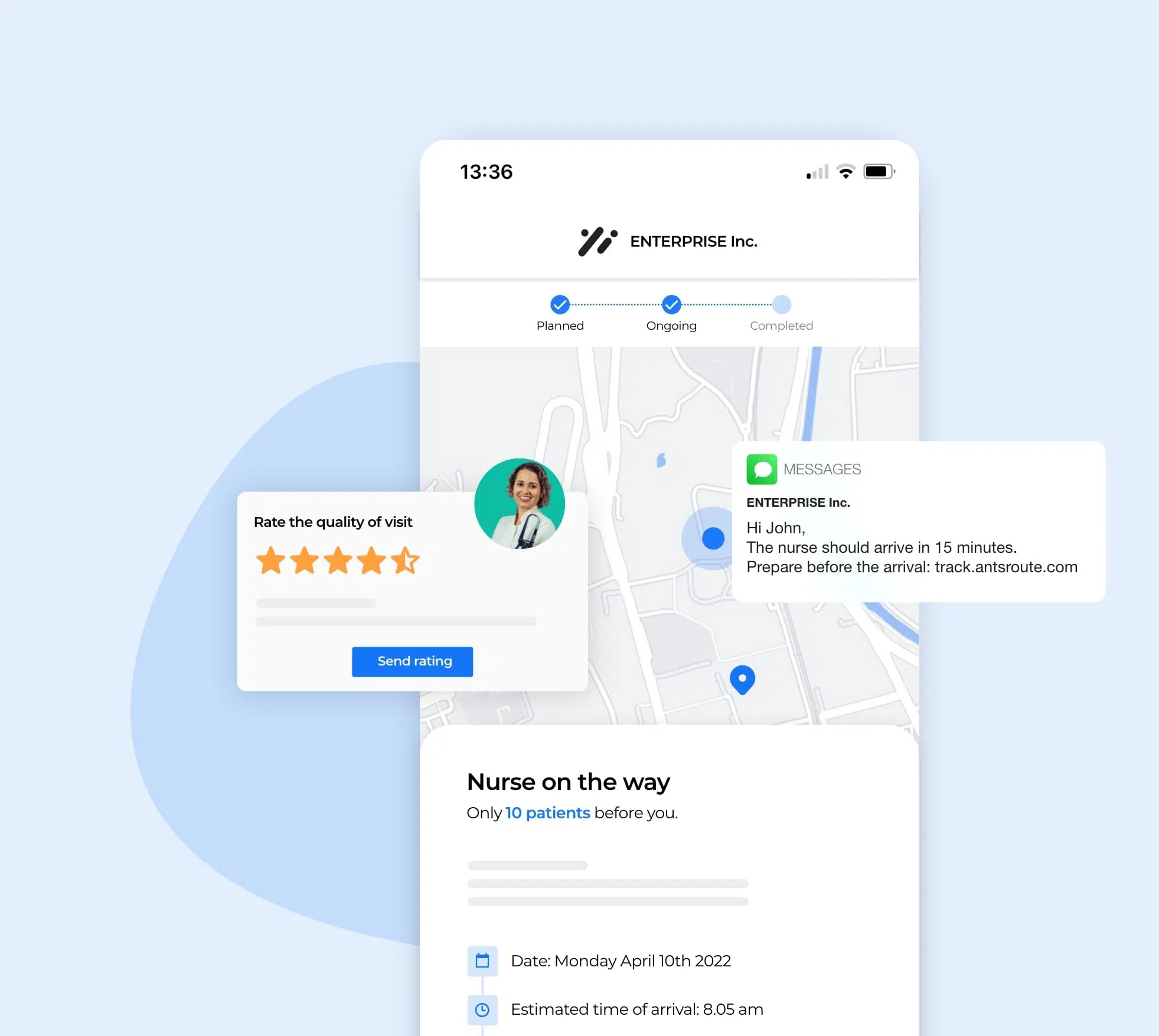 Platform that offers patients quality home visiting healthcare service.