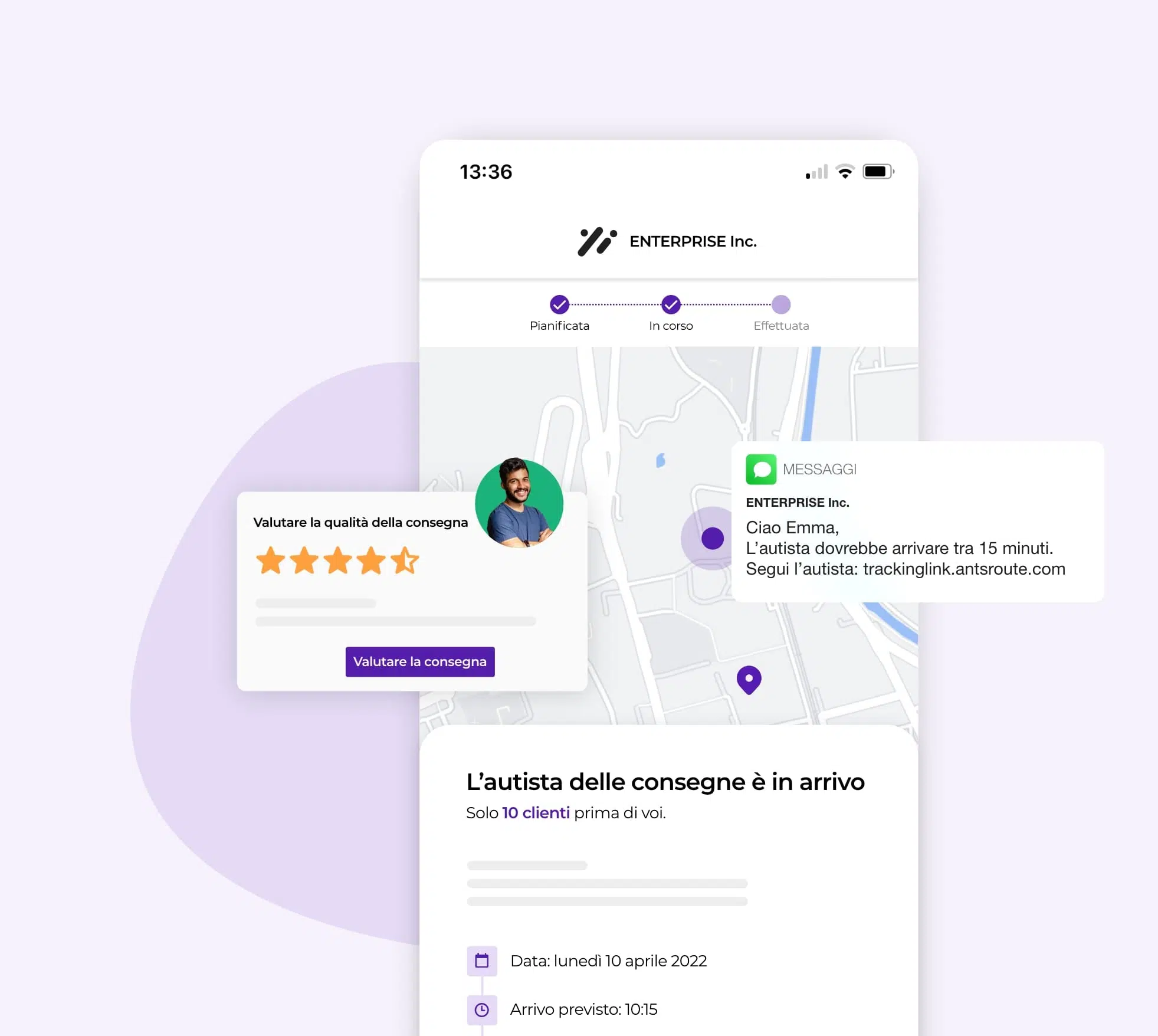 Una piattaforma che offre ai clienti un'esperienza di consegna di qualità.