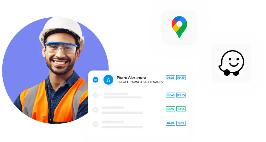 Solution de gestion d’interventions guidant les techniciens avec checklist de tâches et navigation GPS intégrée