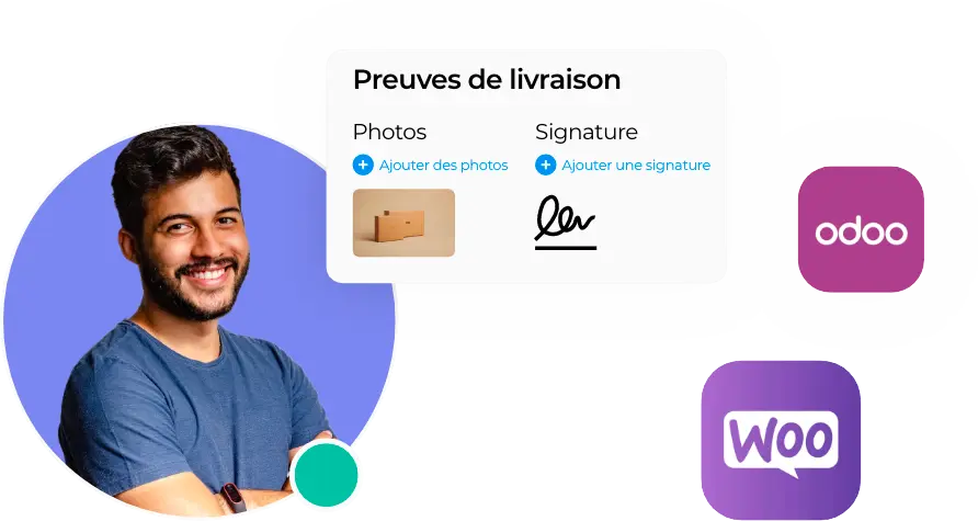 Solution de preuve de livraison permettant aux chauffeurs de capturer signatures et photos via une application mobile