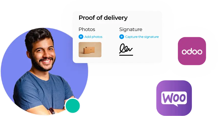 Proof of delivery solution enabling drivers to capture signatures and photos via a mobile application