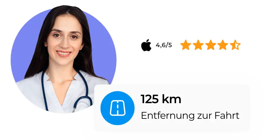 Lösung zur Tourenverfolgung, die es Pflegekräften ermöglicht, die zurückgelegten Kilometer einzusehen und ihre Fahrten zu optimieren