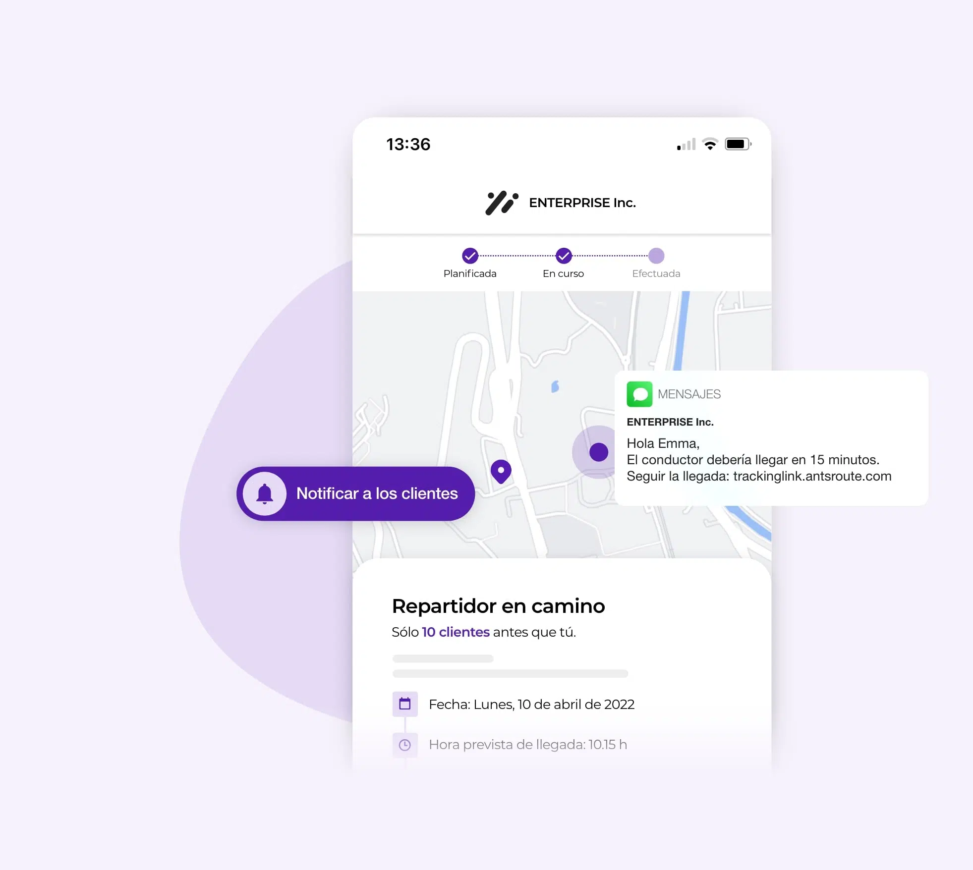 Seguimiento en directo de la llegada del repartidor con AntsRoute.