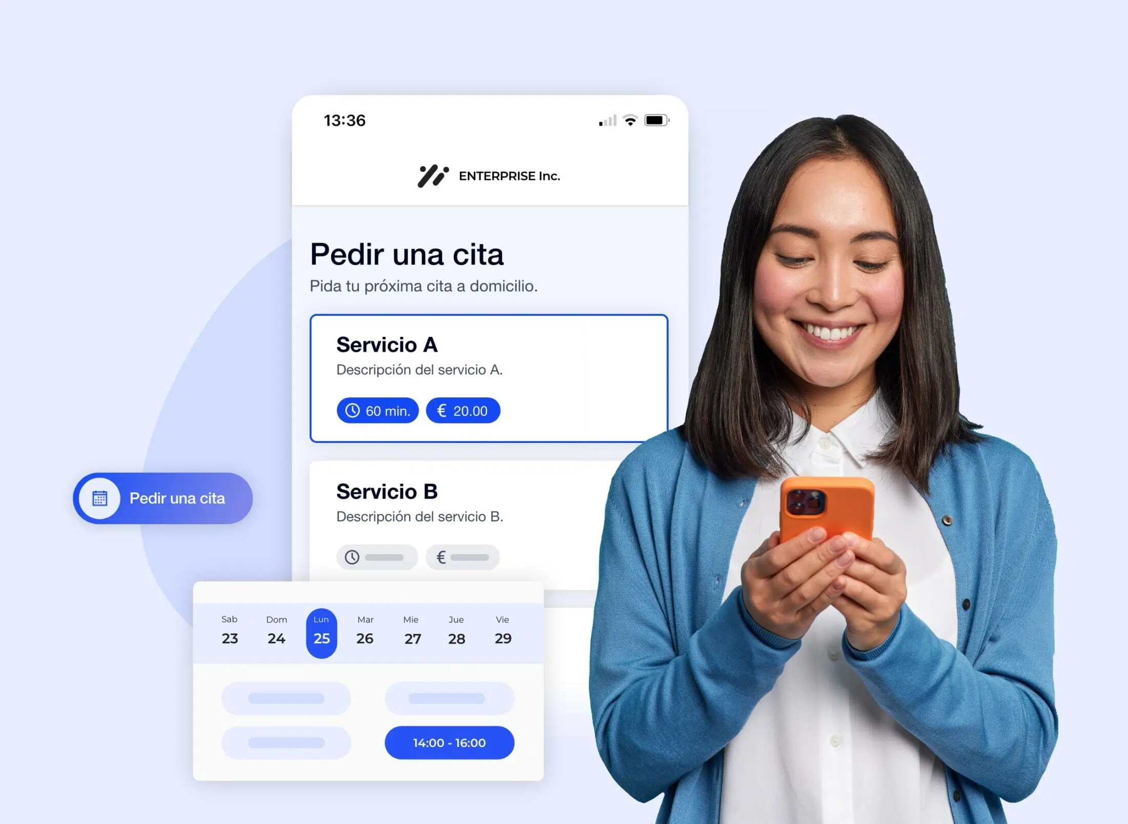 La plataforma AntsRoute permite a los clientes reservar citas en línea 24 horas al día, 7 días a la semana.