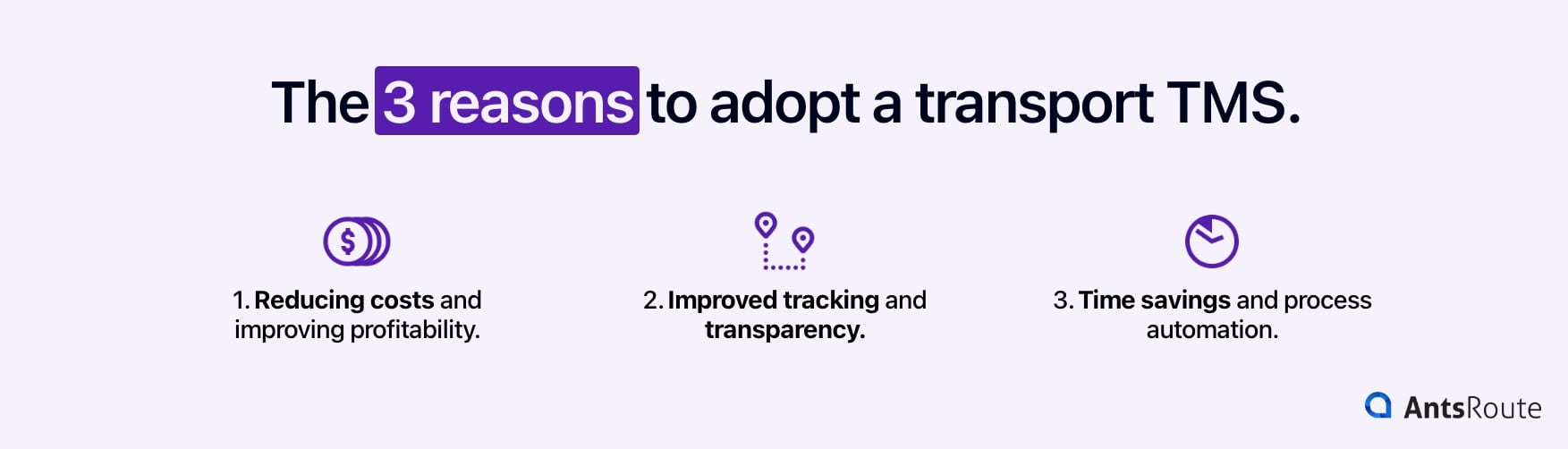 Figure showing the 3 reasons for adopting a TMS.