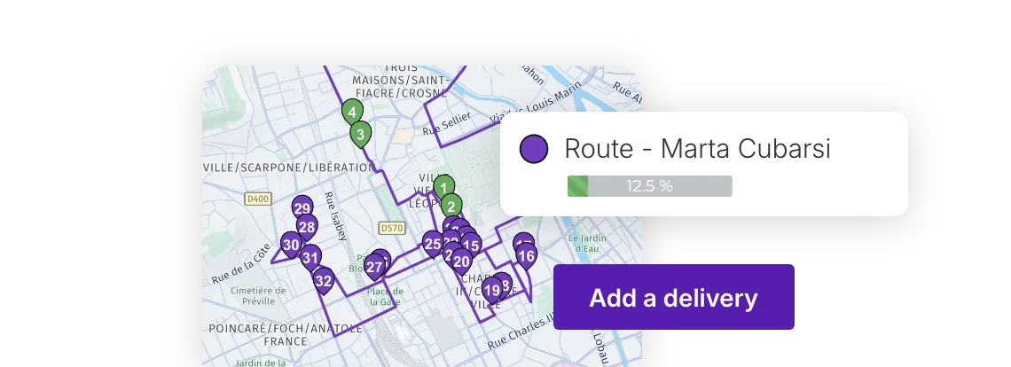 Delivery route optimisation on a map with AntsRoute