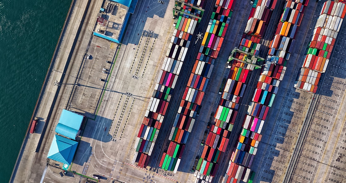 containers in a container port