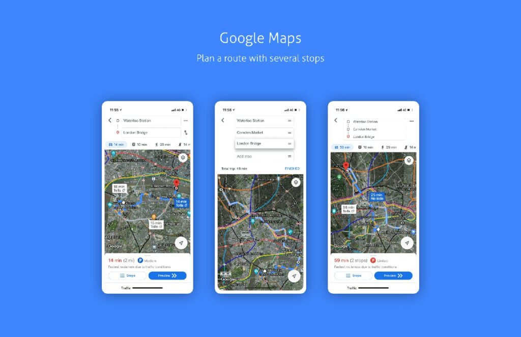 Google Maps: what's the difference with route optimization?