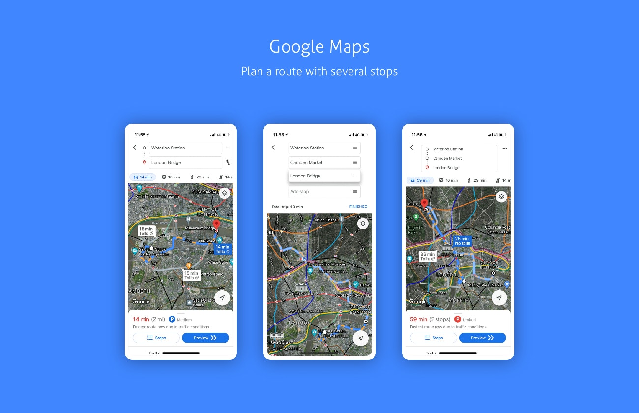 google maps for route optimization
