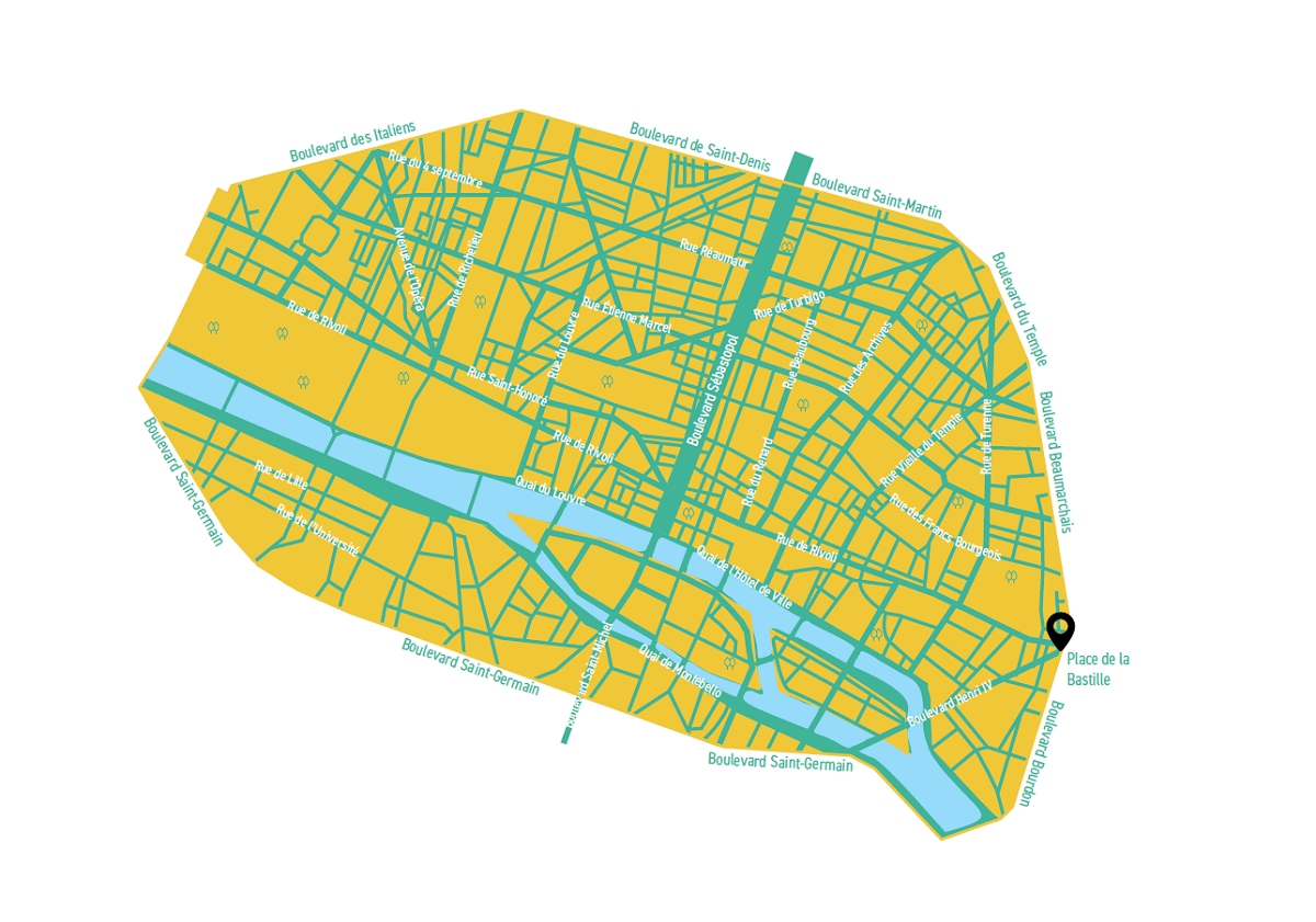 plan de la zone à trafic limité de Paris en 2024