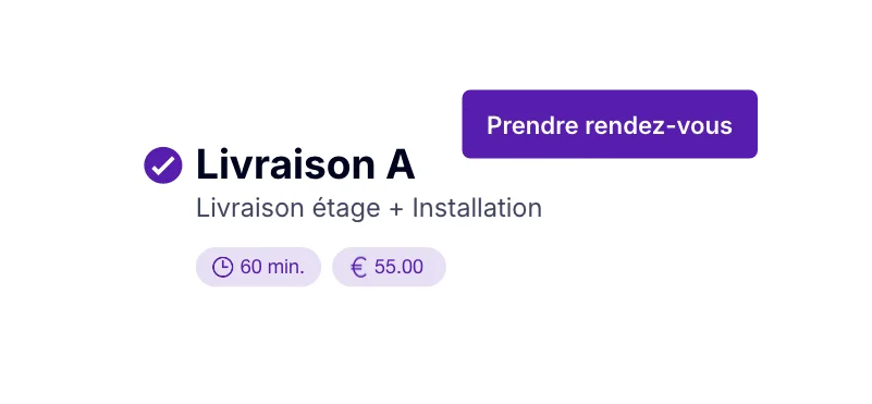 Prise de rendez-vous en ligne pour planifier une livraison