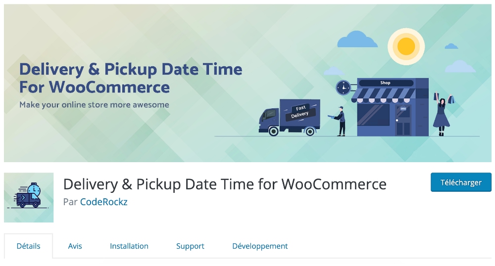 description du plugin WooCommerce Delivery & Pickup Date Time