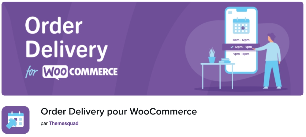 description du plugin Order Delivery for WooCommerce