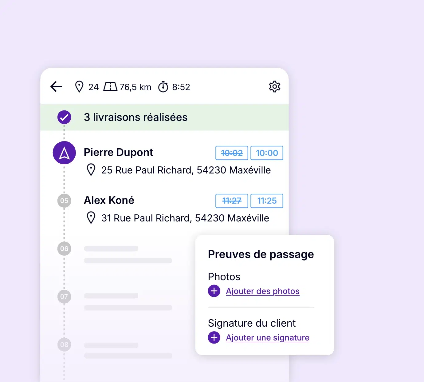 Ajout d’une photo et d’une signature client comme preuves de livraison dans l’application AntsRoute