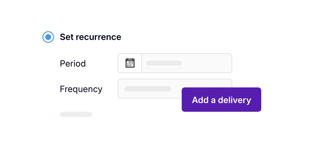 Scheduling recurring deliveries with AntsRoute
