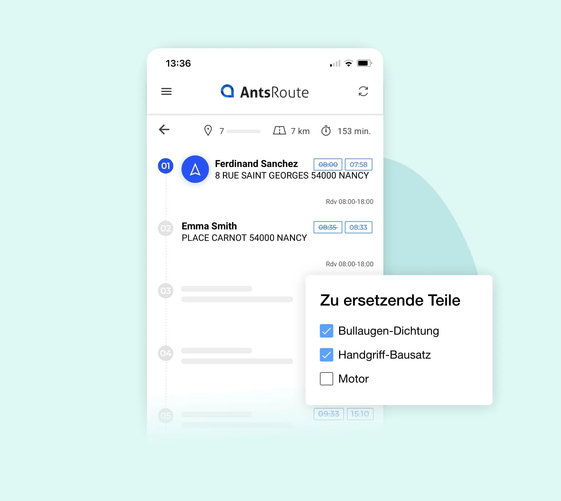 Die Verwaltung von benutzerdefinierten Feldern im Zusammenhang mit Arbeitsaufträgen in der mobilen Anwendung AntsRoute.