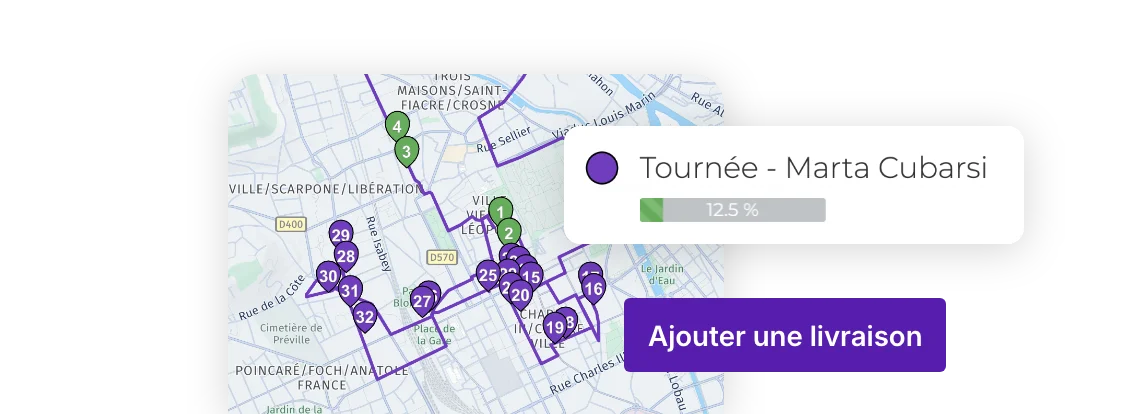 Optimisation d’une tournée de livraison sur une carte avec AntsRoute