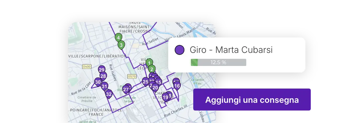 Ottimizzazione di un giro di consegna su una mappa con AntsRoute