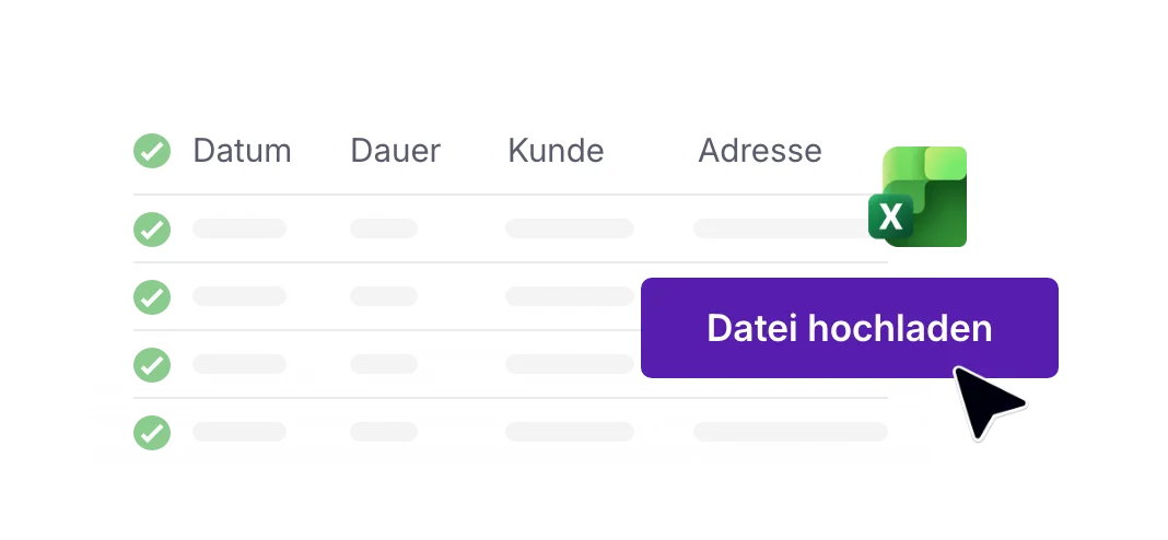 Lieferdaten aus einer Excel-Datei in AntsRoute hochladen und für die Tourenplanung importieren