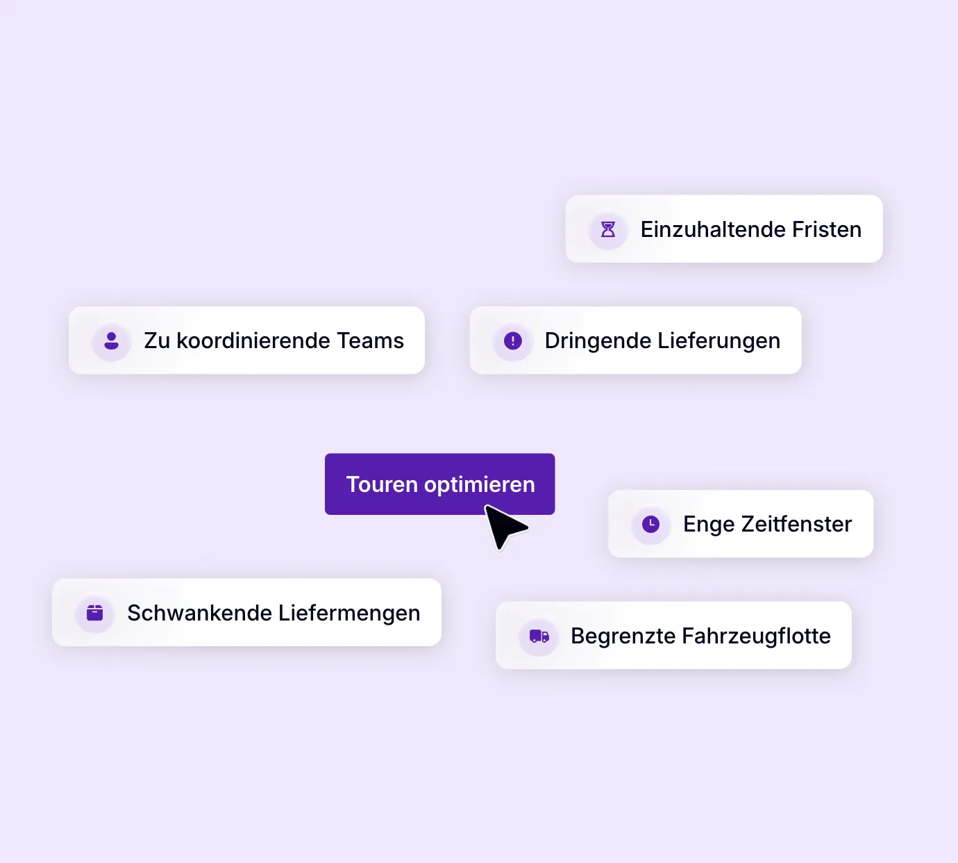 Touren trotz enger Zeitfenster, dringender Lieferungen, begrenzter Fahrzeugflotte und wechselnder Mengen optimieren