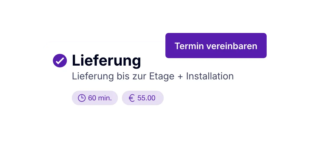 Liefertermin mit Dauer und Preis in AntsRoute planen und vereinbaren