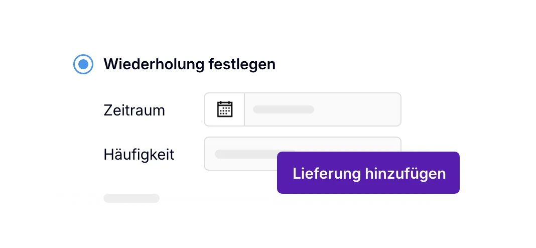 Wiederkehrende Lieferungen mit Zeitraum und Häufigkeit in AntsRoute planen